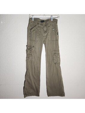Silver Jeans Size 24 Y2k Cargo Pants Khaki Casual Utility Style